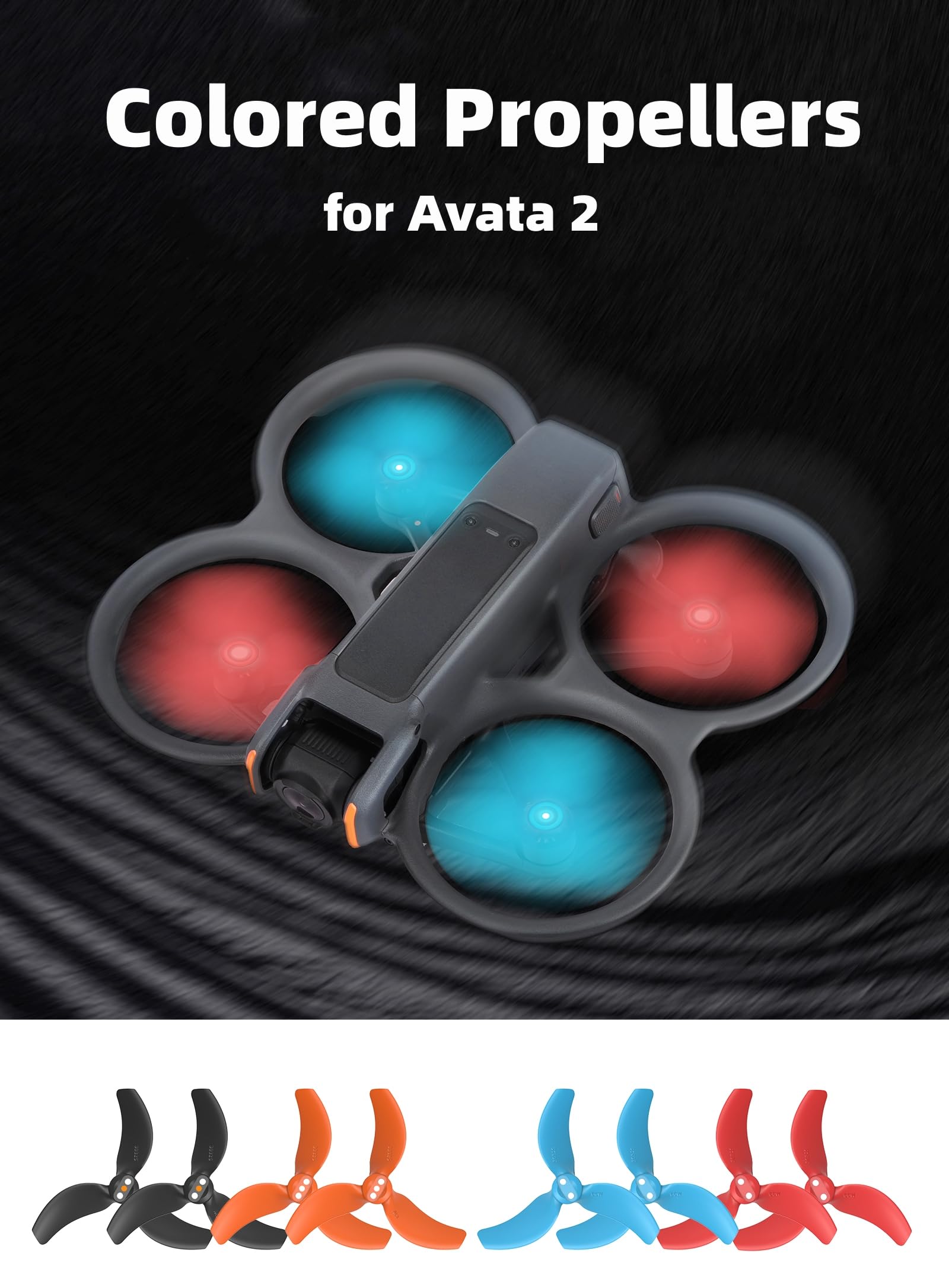 FSIDIWT Avata 2 Propellers Replacement – Low Noise Orange Blades with Screws and Screwdriver for DJI Avata 2 Drone (4-Pack)
