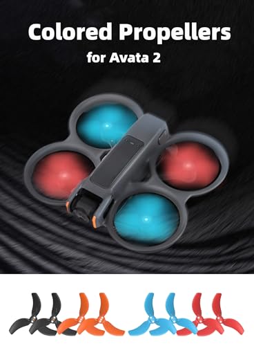FSIDIWT Avata 2 Propellers Replacement – Low Noise Orange Blades with Screws and Screwdriver for DJI Avata 2 Drone (4-Pack)