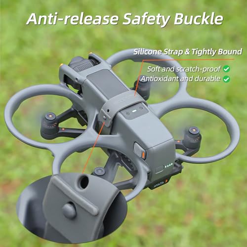 FSIDIWT Orange Foldable Landing Gear for DJI Avata 2 – Adjustable Height Extension Legs (25-41mm) Quick Release