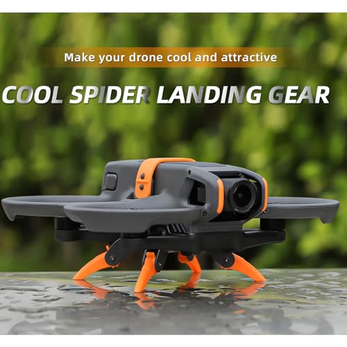 FSIDIWT Orange Foldable Landing Gear for DJI Avata 2 – Adjustable Height Extension Legs (25-41mm) Quick Release