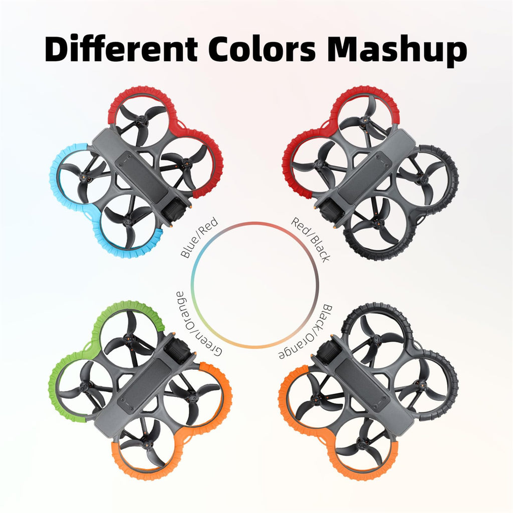 FSIDIWT Orange Silicone Propeller Guard Protector for DJI Avata 2 – Anti-Collision Bumper Ring