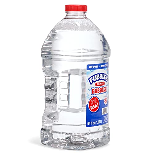 Fubbles 64 oz Bubble Solution Refill – Non-Toxic, Made in USA – Bulk Bubble Machine Refill