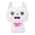 Fuggler Alley Cats 9-Inch Plush Toy (Cheezee) White: Funny Ugly Monster Stuffed Animal with Human-Like Teeth, Collectible for Kids & Adults