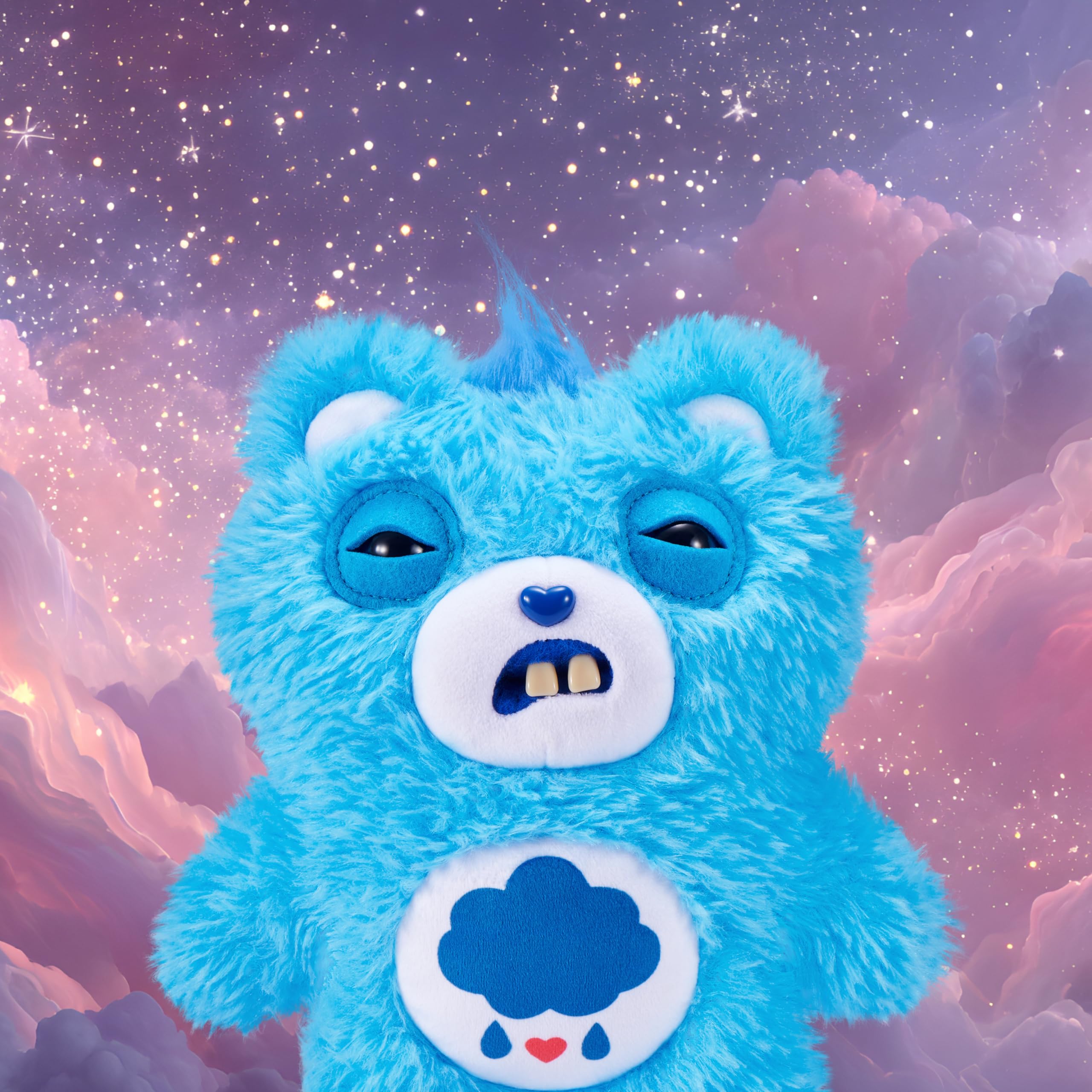 Fuggler Care Bears Grumpy Bear 9-Inch Plush – Funny Ugly Monster with Human Teeth by ZURU