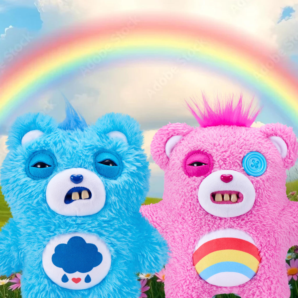 Fuggler Care Bears Grumpy Bear 9-Inch Plush – Funny Ugly Monster with Human Teeth by ZURU