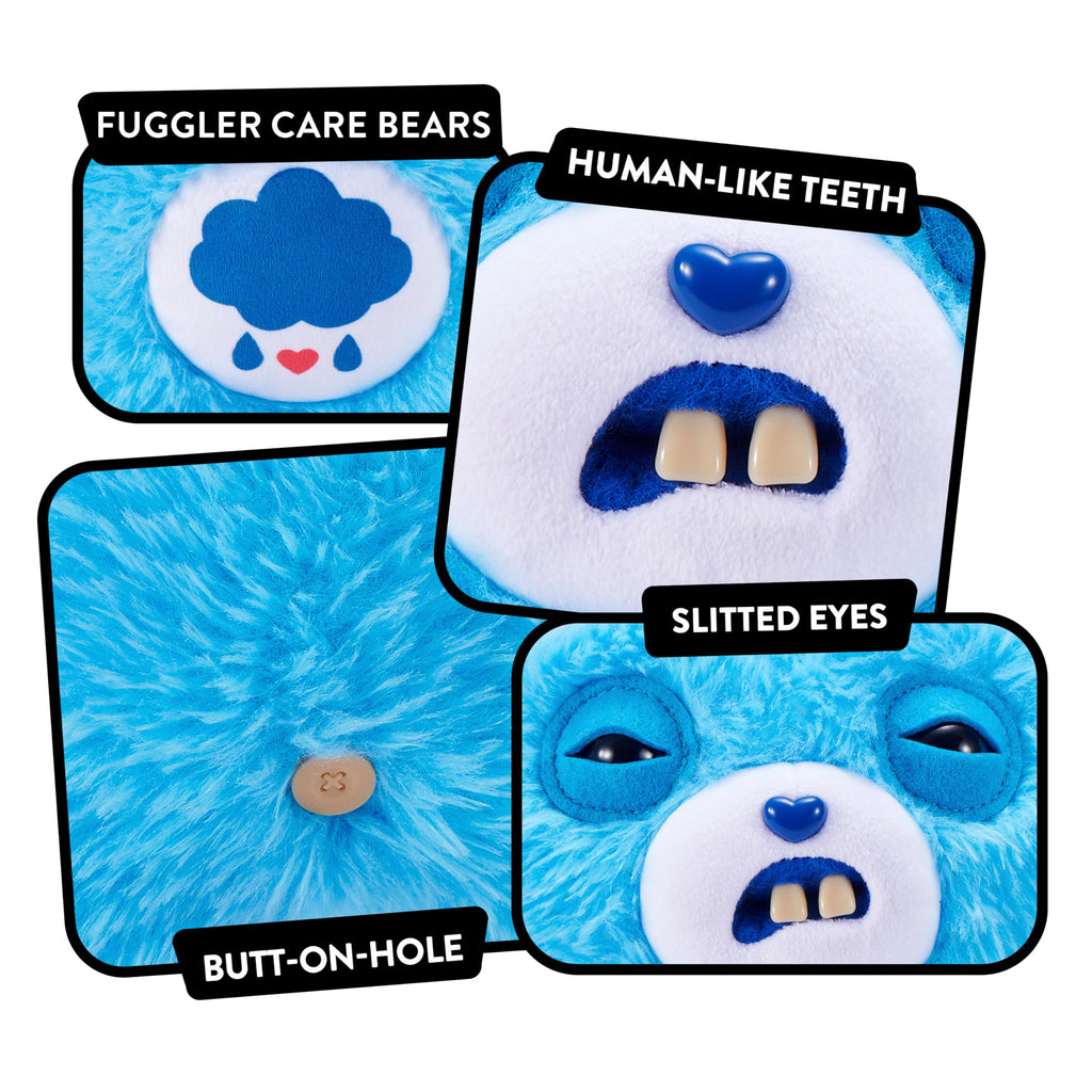 Fuggler Care Bears Grumpy Bear 9-Inch Plush – Funny Ugly Monster with Human Teeth by ZURU