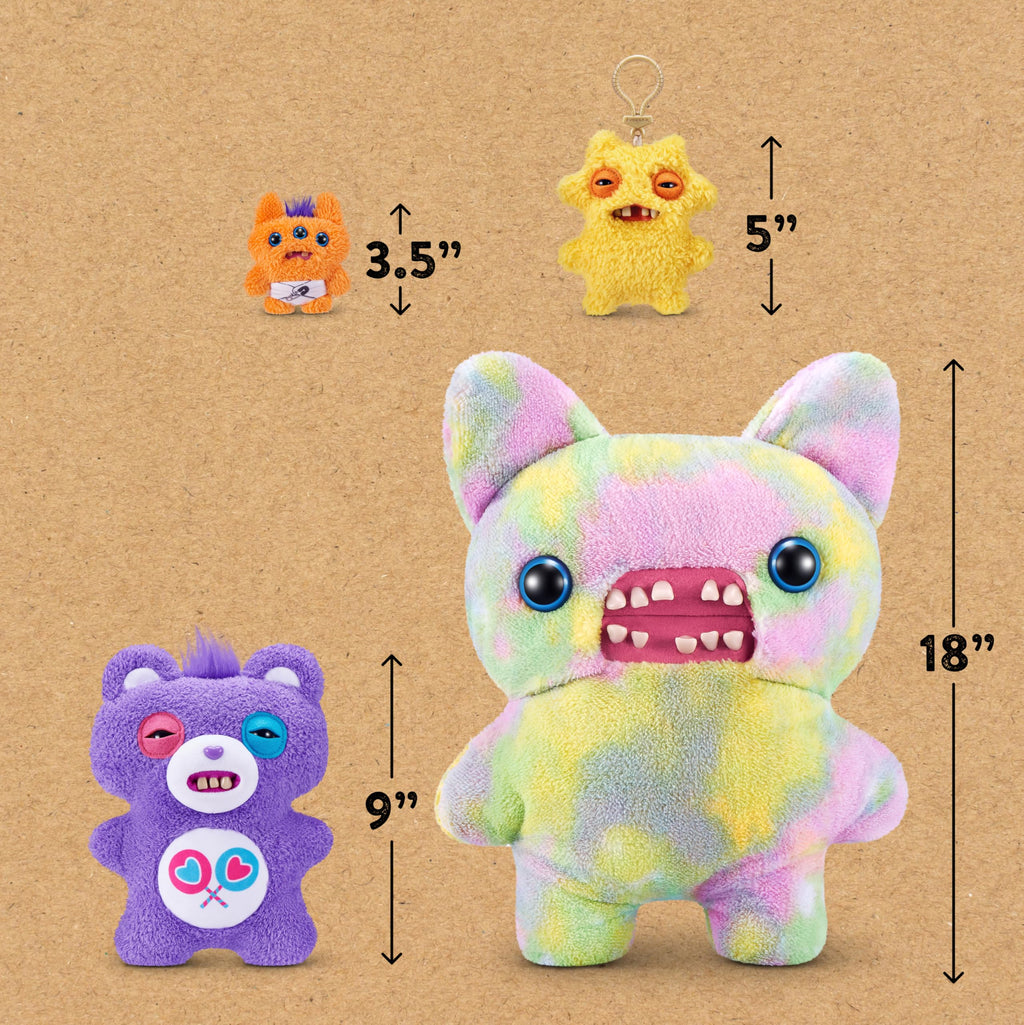 Fuggler Care Bears Share Bear 9-Inch Plush Toy – Soft, Ugly Crossover Collectible with Human-Like Teeth