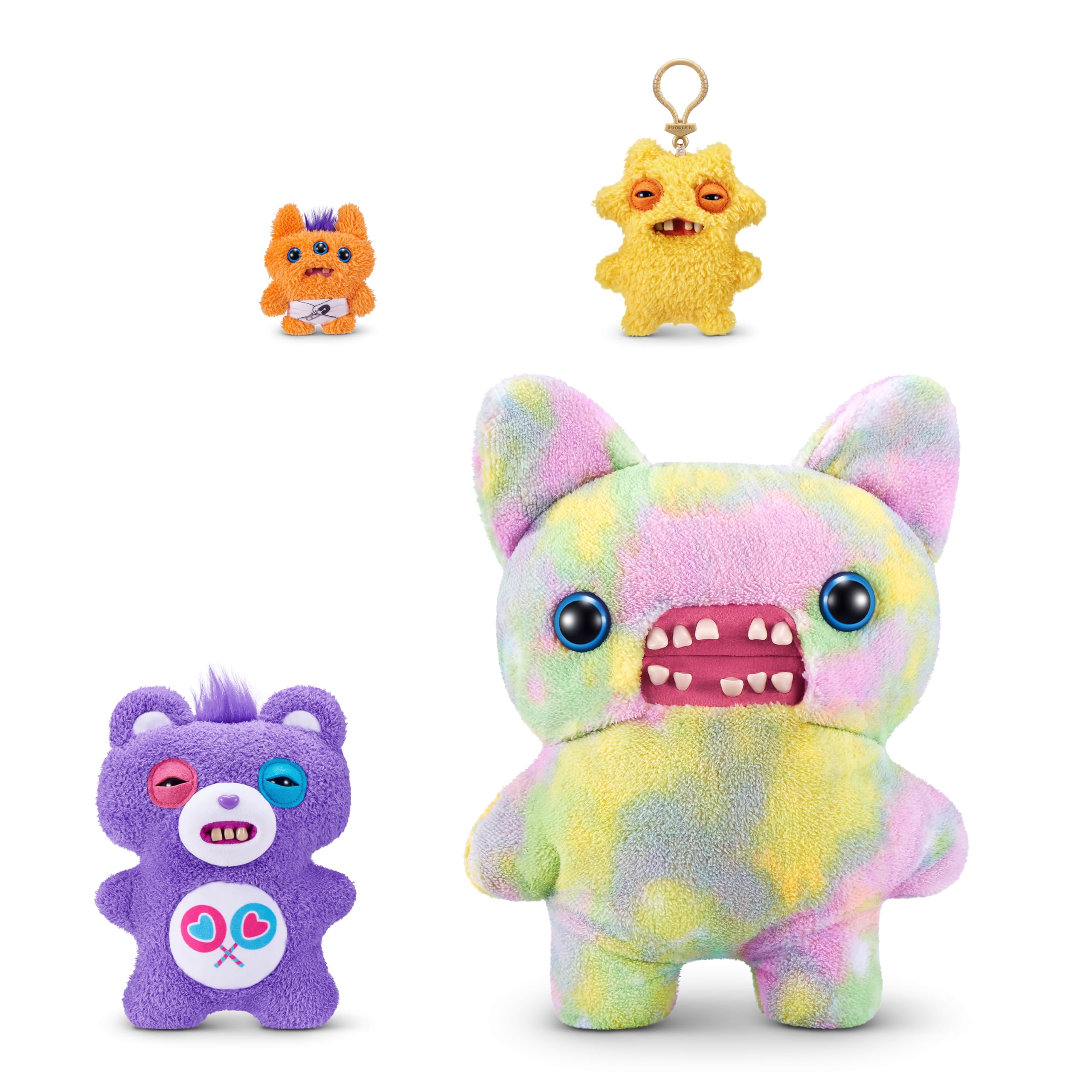 Fuggler Care Bears Share Bear 9-Inch Plush Toy – Soft, Ugly Crossover Collectible with Human-Like Teeth