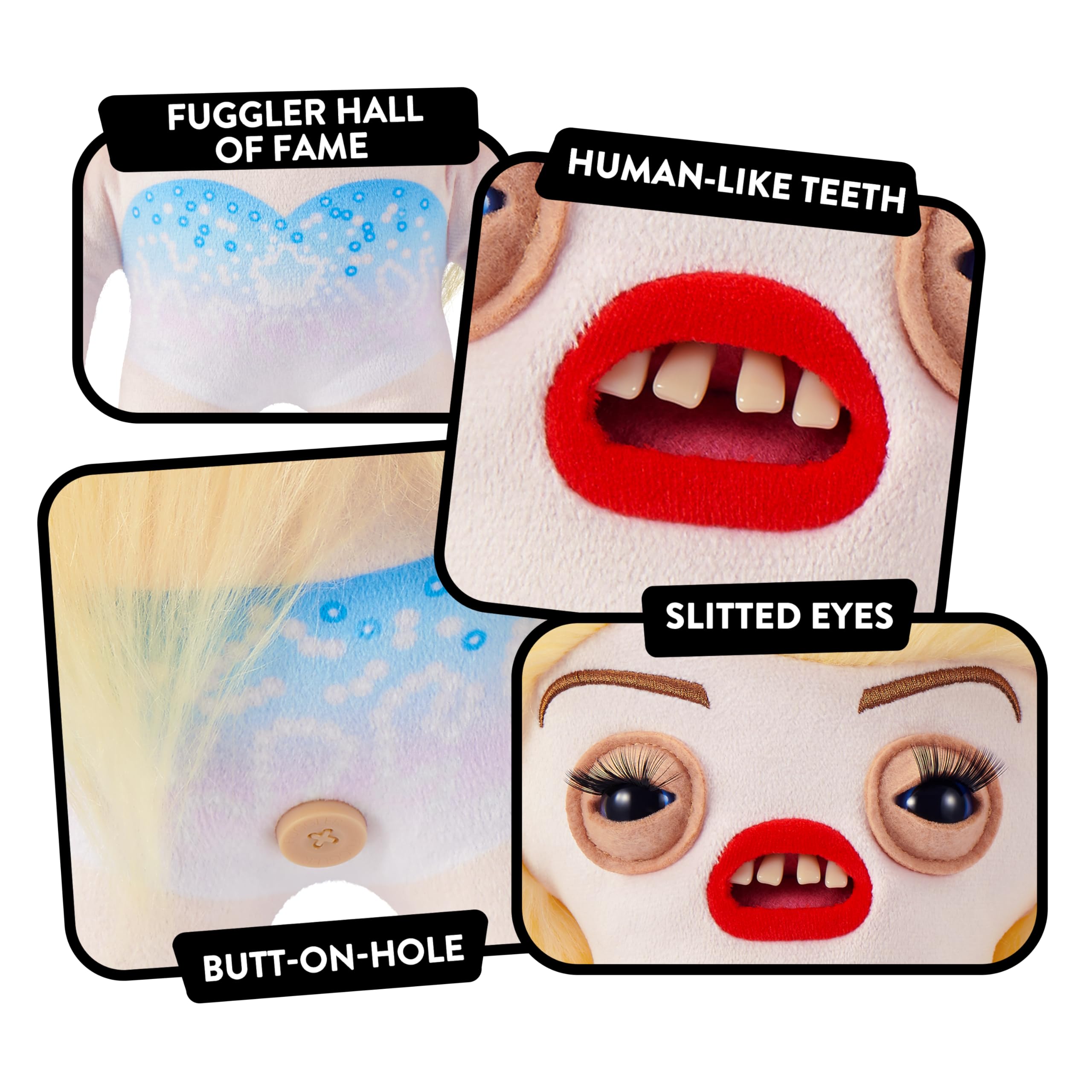 Fuggler Fugg Stars 9-Inch Fleeting Fartlet Plush – Funny Monster Stuffed Animal with Human-Like Teeth by ZURU