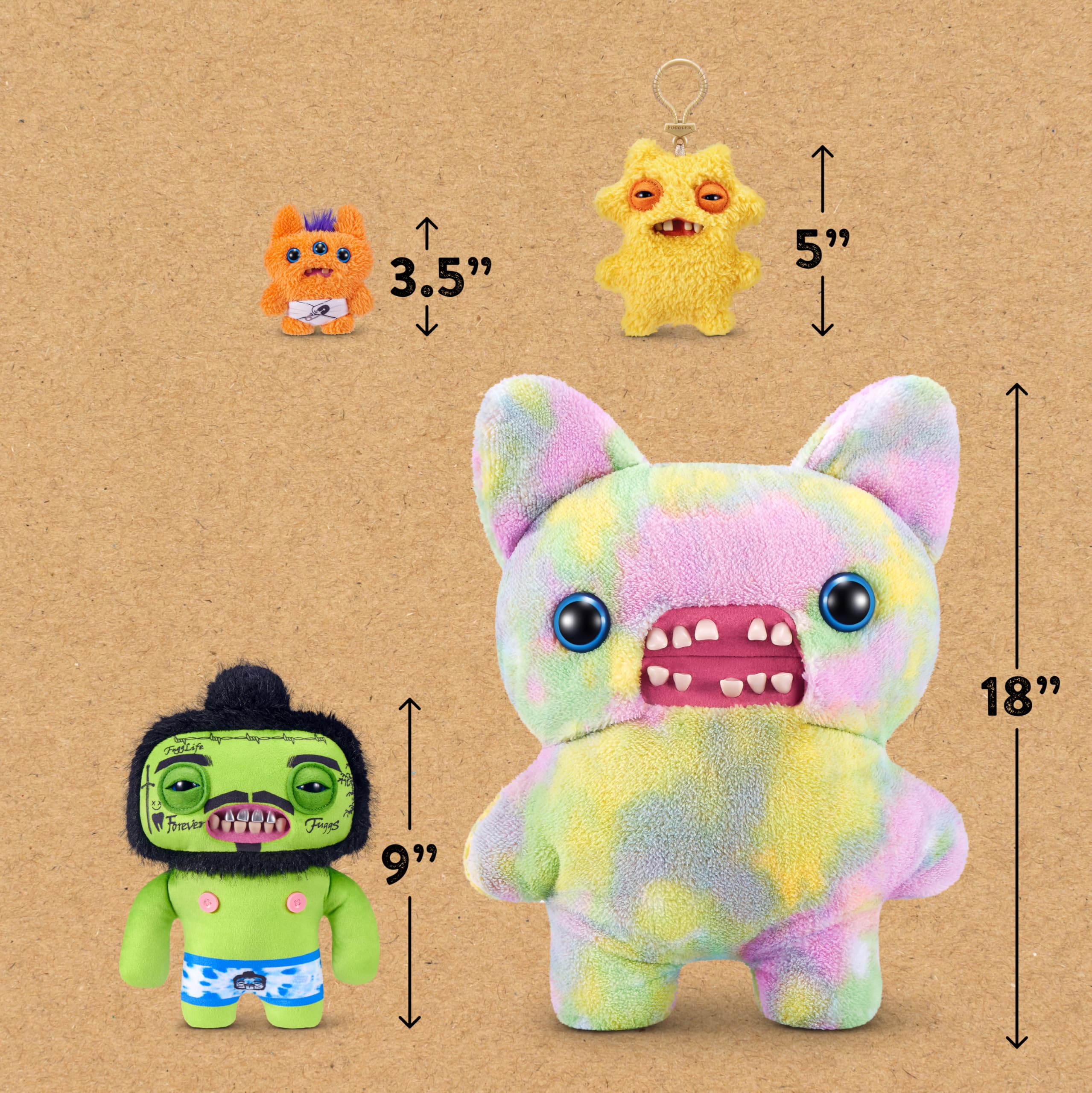 Fuggler Fugg Stars 9-Inch Plush Toy (Rhymer Mcslimer) – Funny Ugly Monster with Human Teeth by ZURU