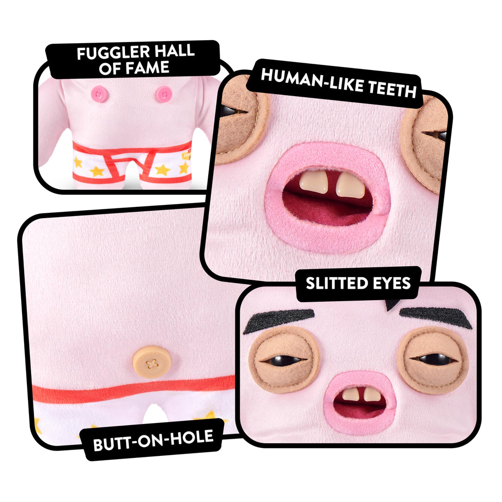 Fuggler Fugg Stars Greazee – 9-Inch Soft Plush with Human-Like Teeth, Ages 4+ Collectible