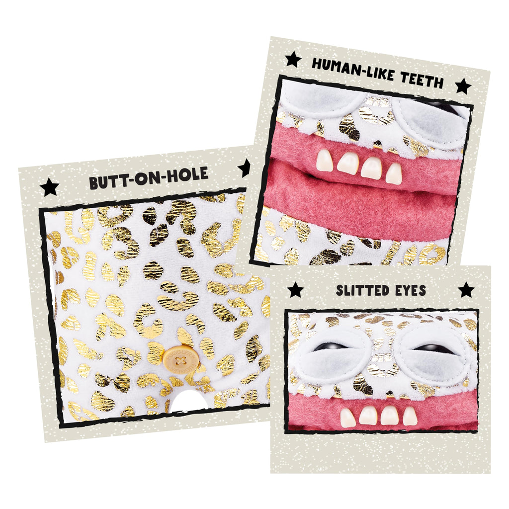 Fuggler Gold Fuggs (Grin Grin) - 9" Funny Ugly Monster Plush with Gold Foil Print
