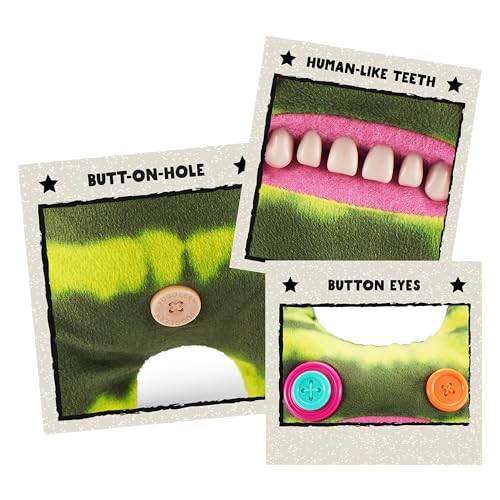 Fuggler Laboratory Misfits 9" Plush - Indecisive Monster: Soft, Collectible Ugly Toy with Button-Hole and Human-Like Teeth