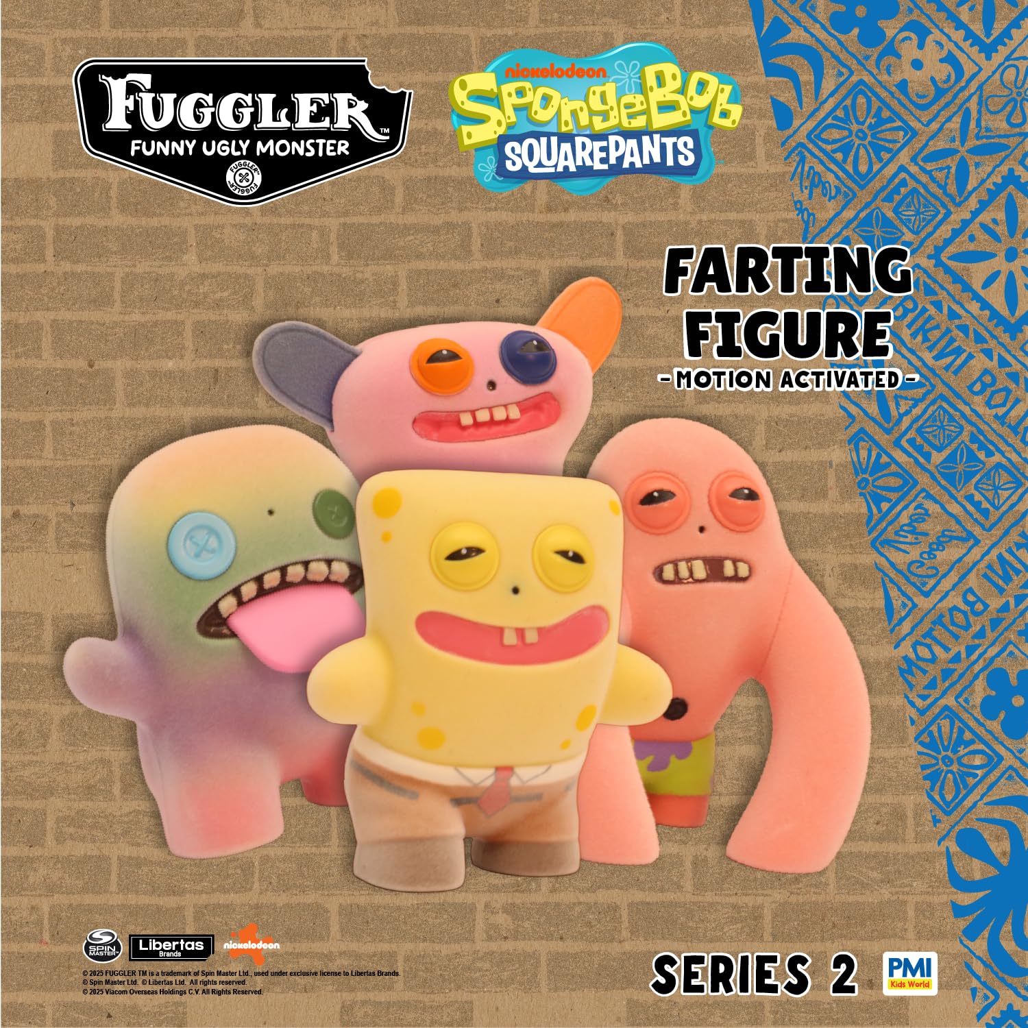 Fuggler Series 2 Farting Figure – Sensor-Activated Noisy Collectible (SpongeBob)