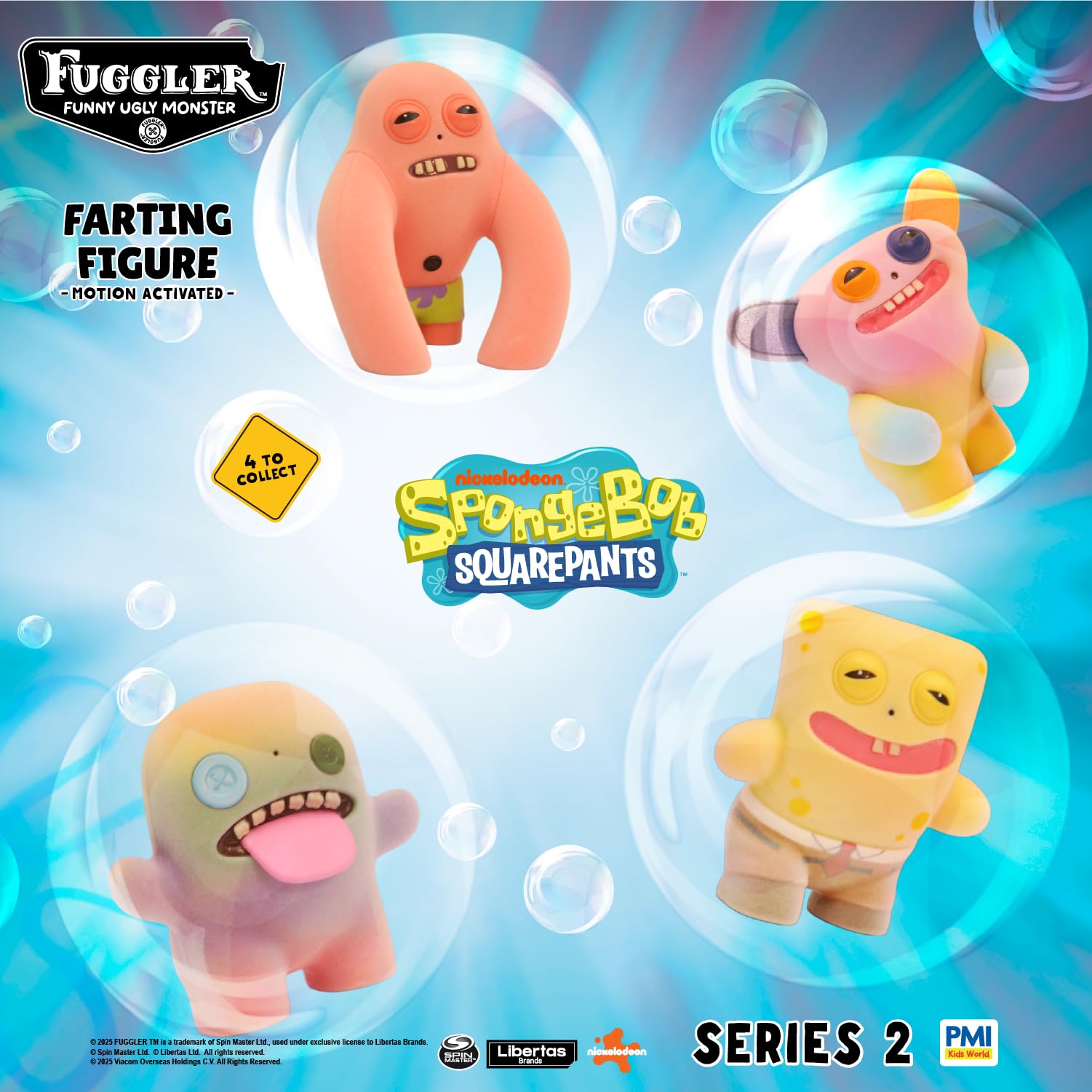 Fuggler Series 2 Farting Figure – Sensor-Activated Noisy Collectible (SpongeBob)