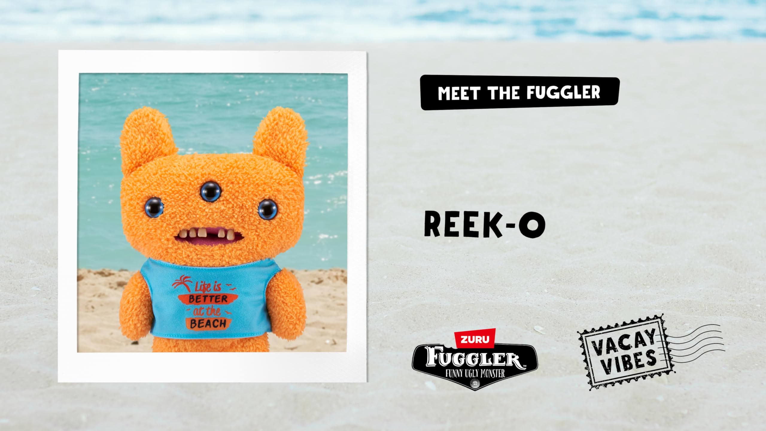 Fuggler Vacay Vibes Reek-O Orange 9" Plush – Funny Ugly Monster Toy