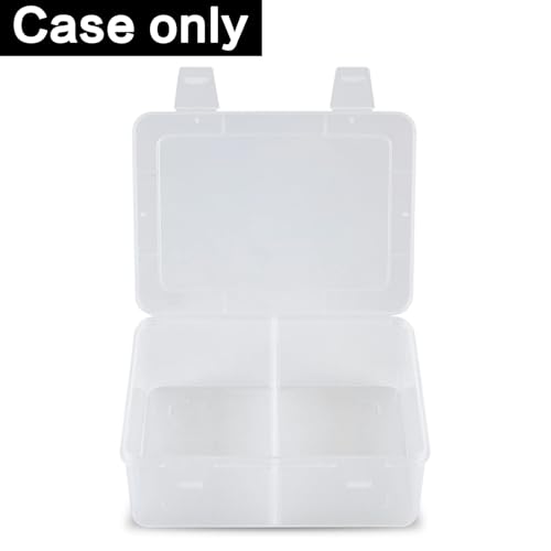 FULLCASE Clear Plastic Card Case – Holds 300+ Trading & Sports Cards, Heavy Duty Storage Box with Dividers