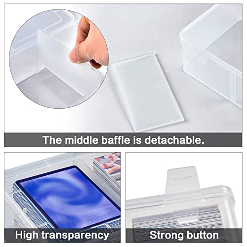 FULLCASE Transparent Card Case – Holds 300+ Cards, Removable Dividers, for Pokémon/MTG/Sports Cards