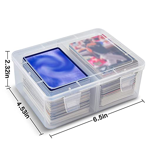 FULLCASE Transparent Card Case – Holds 300+ Cards, Removable Dividers, for Pokémon/MTG/Sports Cards
