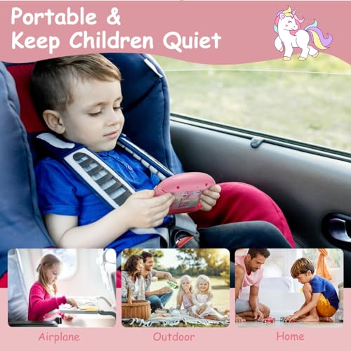 Fullware Rotating Puzzle for Kids 3-8 - 4 Puzzles in 1 Travel Toy for Car, Plane, Road Trip