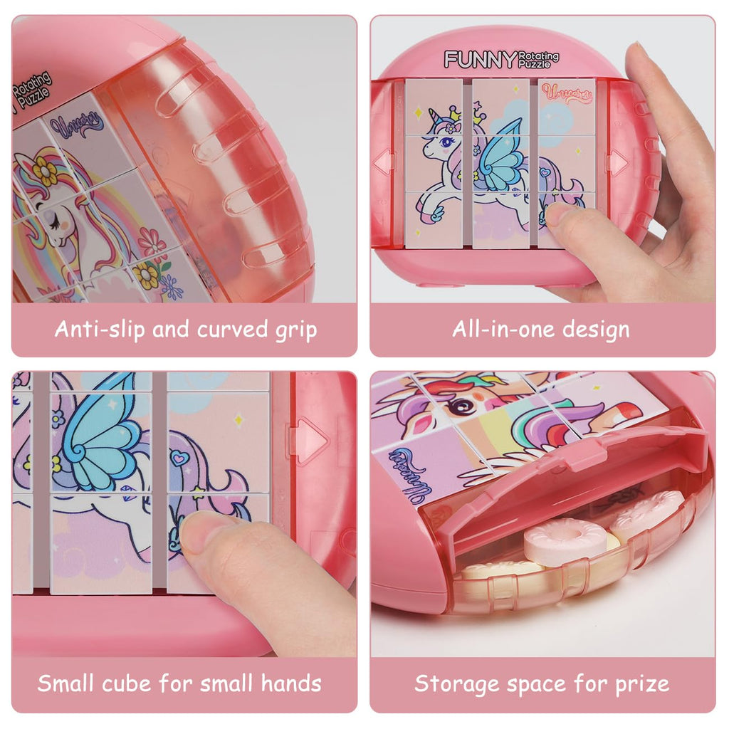 Fullware Rotating Puzzle for Kids 3-8 - 4 Puzzles in 1 Travel Toy for Car, Plane, Road Trip