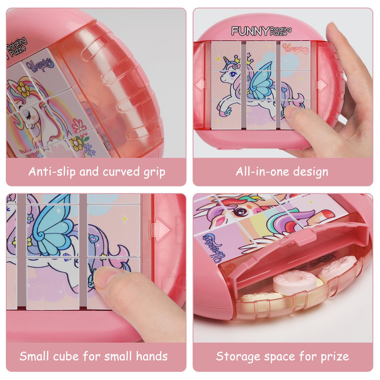 Fullware Rotating Puzzle for Kids 3-8 - 4 Puzzles in 1 Travel Toy for Car, Plane, Road Trip