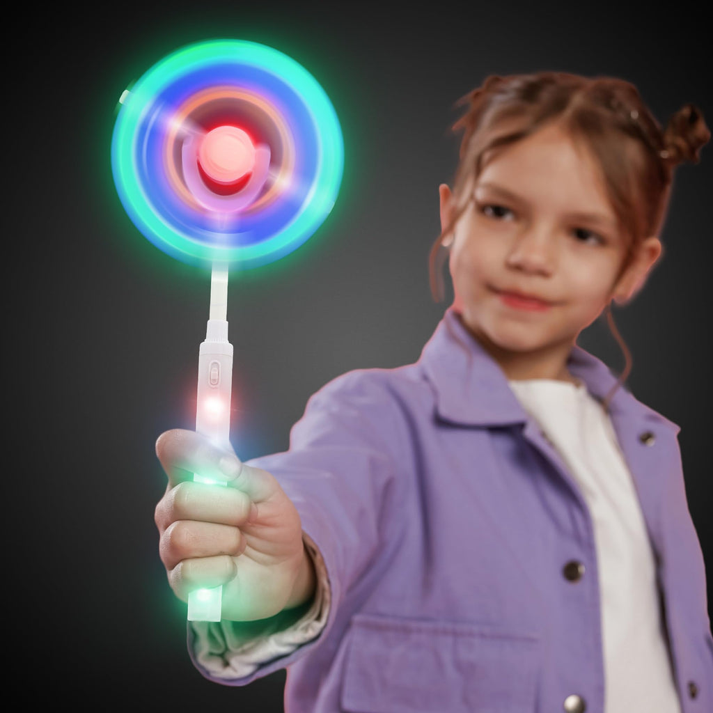 Fun Central LED Windmill Wand – Multicolor Spinning Light Toy for Kids