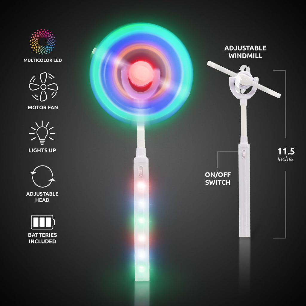 Fun Central LED Windmill Wand – Multicolor Spinning Light Toy for Kids