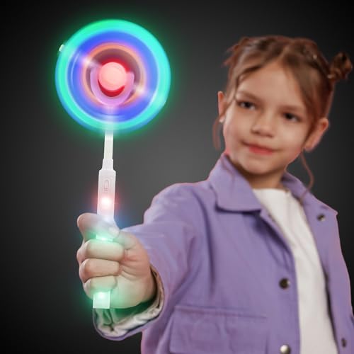 Fun Central LED Windmill Wand – Multicolor Spinning Light Toy for Kids