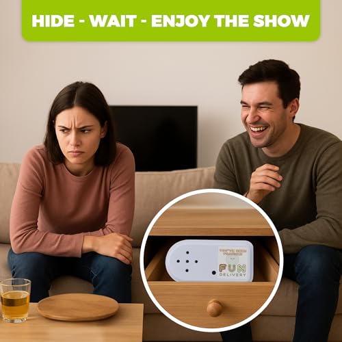 FUN delivery Bleepin' Battery Hidden Noise Maker Prank – Realistic Smoke Alarm Beep Gag for Office Prank Wars & April Fools