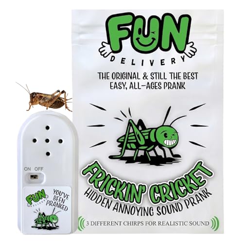 FUN delivery Frickin’ Cricket Hidden Noise Maker – Realistic Chirping Prank Toy for Adults