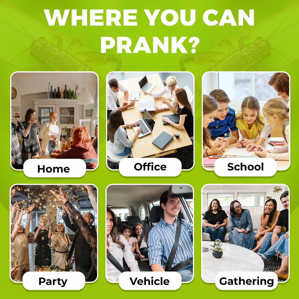 FUN delivery Frickin’ Cricket Hidden Noise Maker – Realistic Chirping Prank Toy for Adults