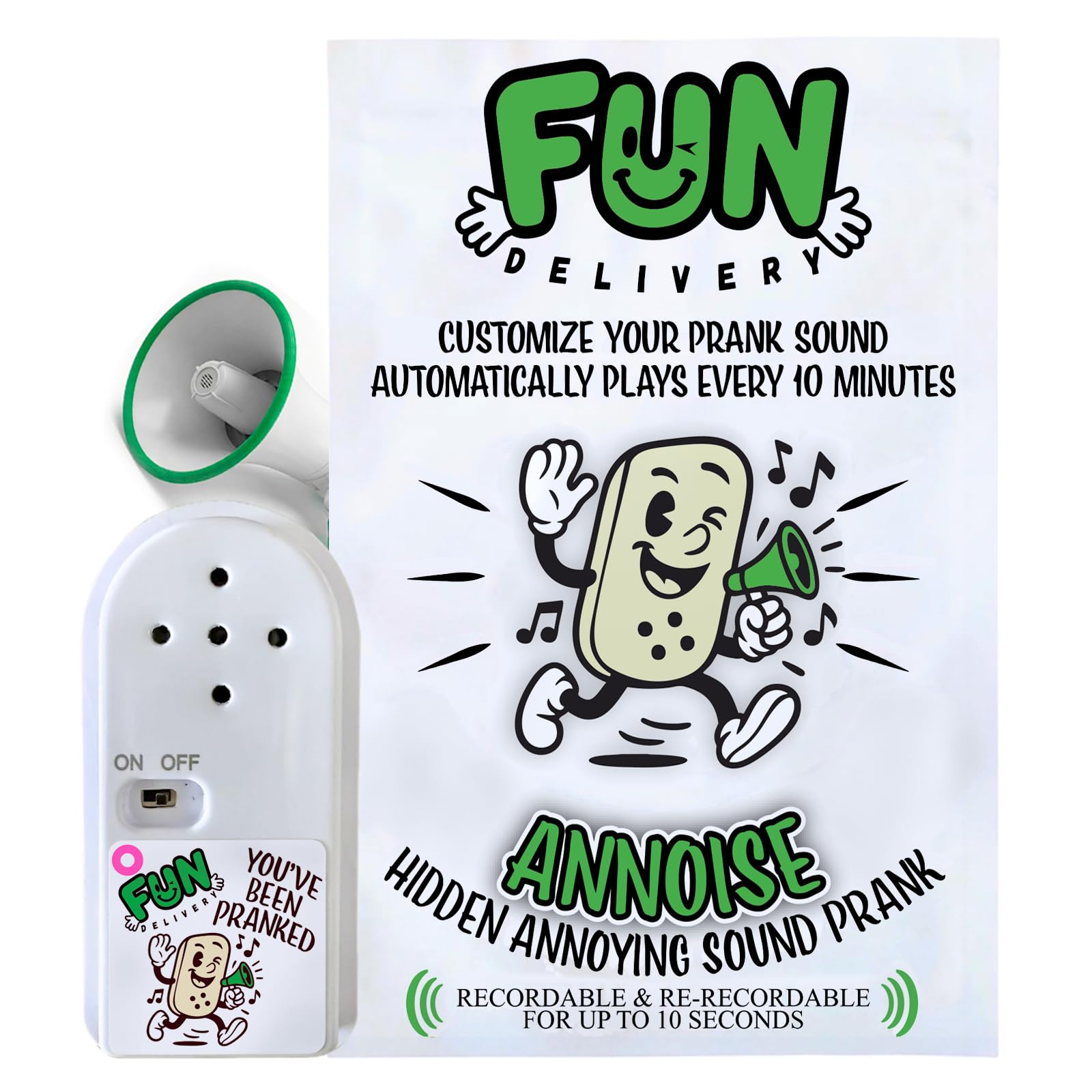 FUN delivery Recordable Prank Device – Hide Your Own Sound for Stealth Pranks