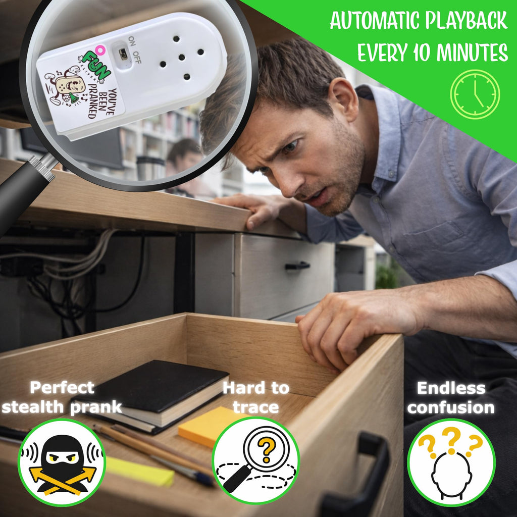 FUN delivery Recordable Prank Device – Hide Your Own Sound for Stealth Pranks