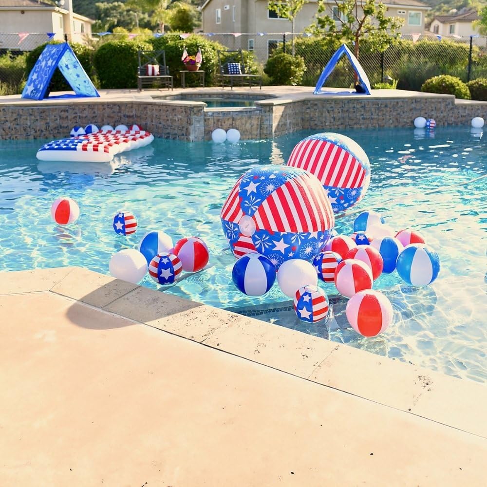 Fun Express 11-Inch White Beach Balls (Set of 12) for Pool Parties and Summer Fun