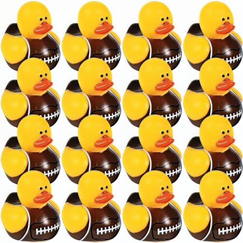Fun Express Mini Football Rubber Ducks – Set of 24 Party Favors and Table Decor