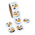 Fun Express Snowman Roll Stickers – 100 Pack, 1.5-Inch Self-Adhesive Winter Decorations