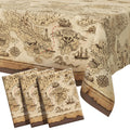 FUN RACCOON Vintage Treasure Map Plastic Tablecloths – 3-Pack Disposable Rectangle Table Covers for Pirate Themed Parties