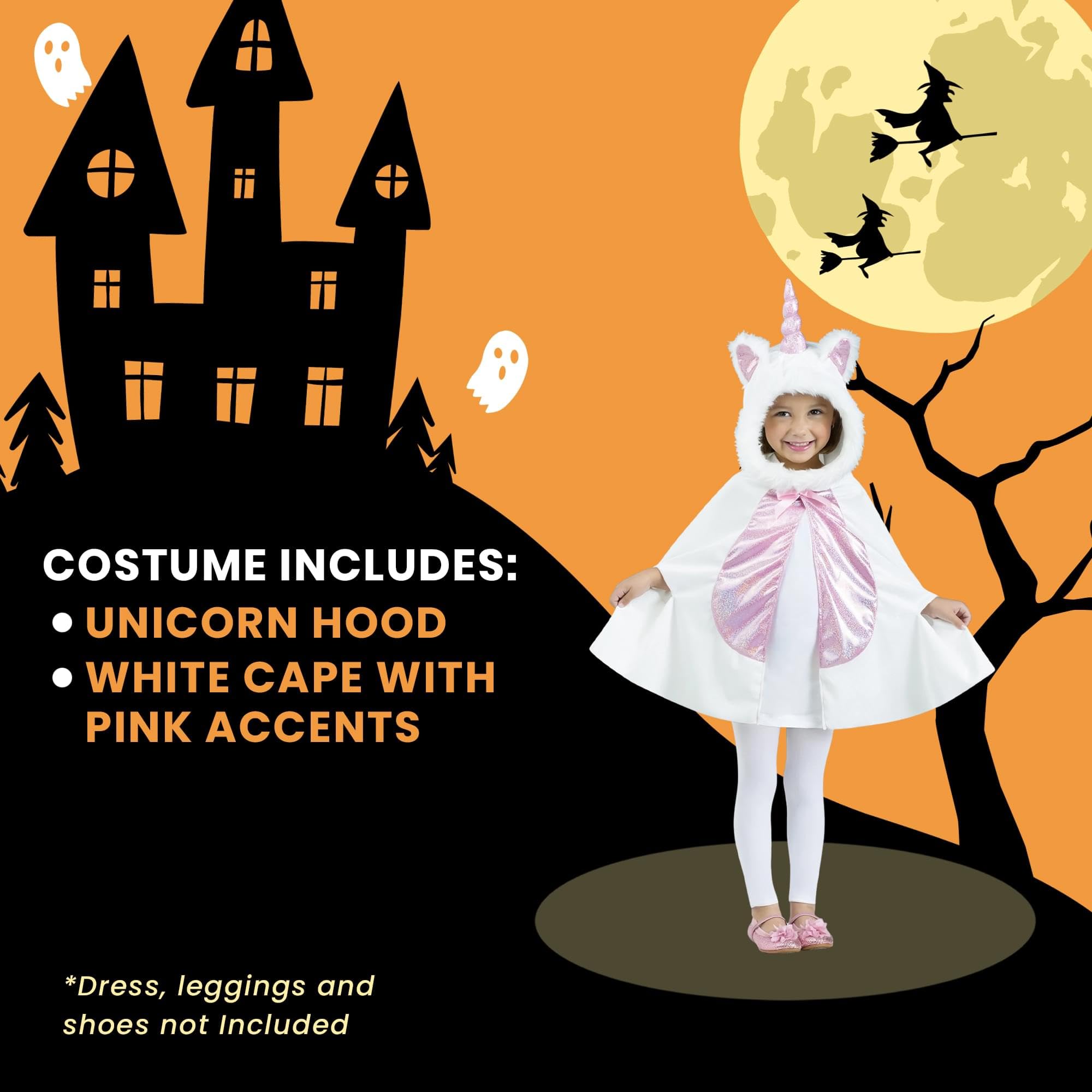 Fun World Unicorn Cape Toddler Costume, X-Large 4-6, Multicolor