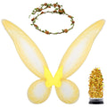 Funcredible Fairy Wings, Crown & Glitter Set - Women's Fairy Costume Accessories for Halloween