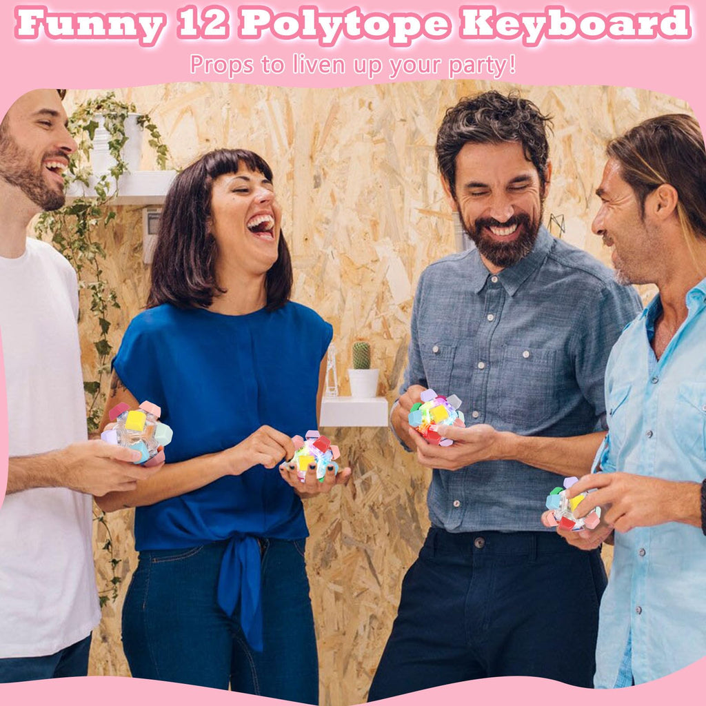 FunisFun Keyboard Fidget Toy for Adults with LED Lights and Clicker