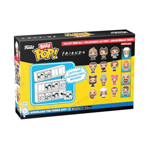Funko Bitty POP! Friends 4-Pack: Phoebe, Monica, Chandler & Mystery Mini Figure with Display Case