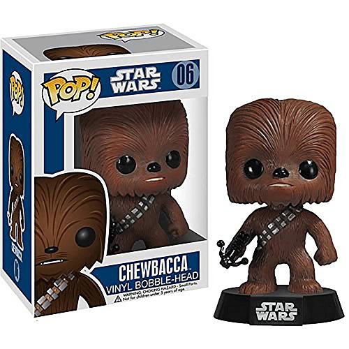 Funko Chewbacca Star Wars Pop! Vinyl Bobble-Head Collectible, 3.75 Inches