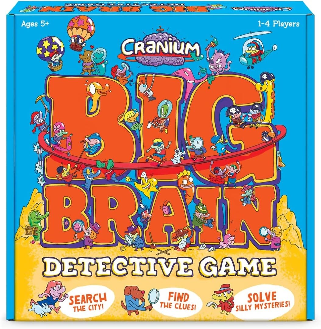 Funko Cranium Big Brain Detective Game – Cooperative Mystery Game for 1-4 Players, Ages 5+, 300 Mysteries