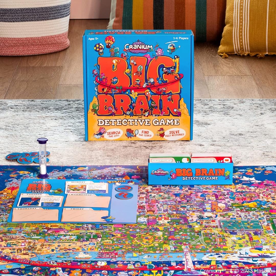 Funko Cranium Big Brain Detective Game – Cooperative Mystery Game for 1-4 Players, Ages 5+, 300 Mysteries
