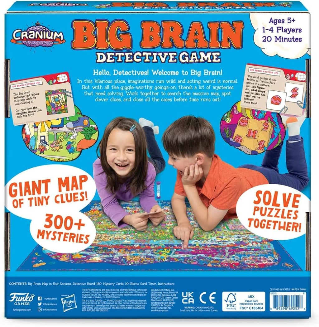 Funko Cranium Big Brain Detective Game – Cooperative Mystery Game for 1-4 Players, Ages 5+, 300 Mysteries
