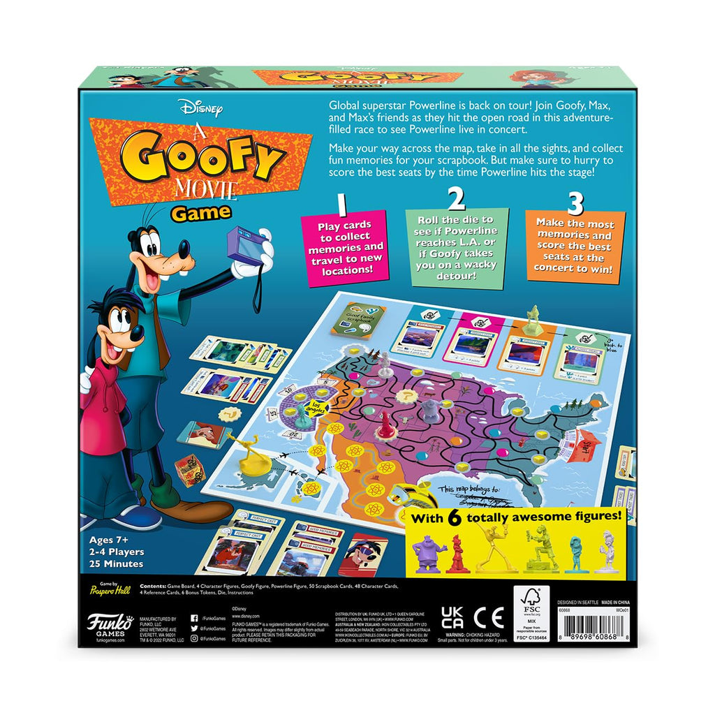 Funko Disney A Goofy Movie Board Game: Race to Powerline Concert (Ages 7+)
