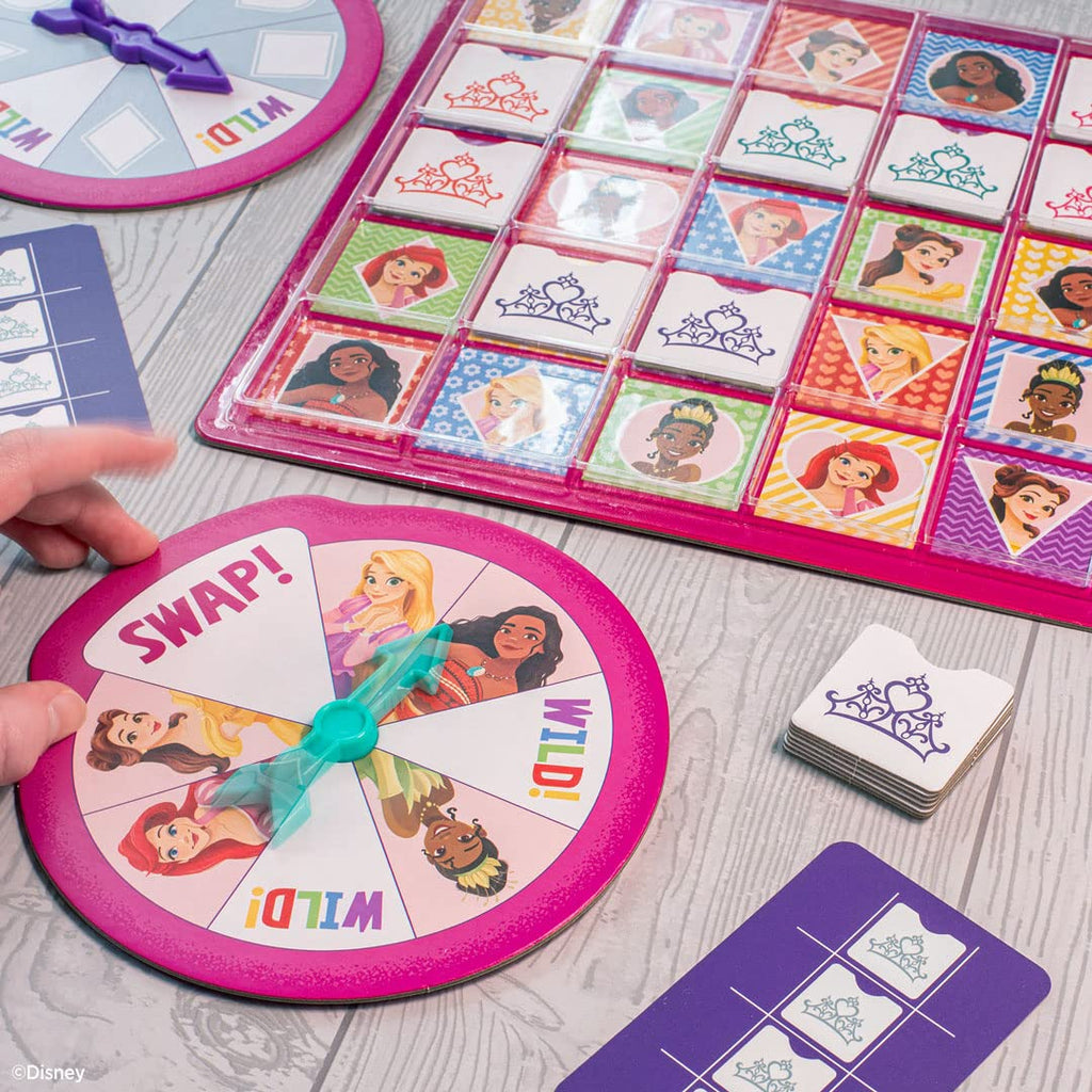 Funko Disney Princess Pattern Party Game – Spin, Match & Swap with 5 Characters