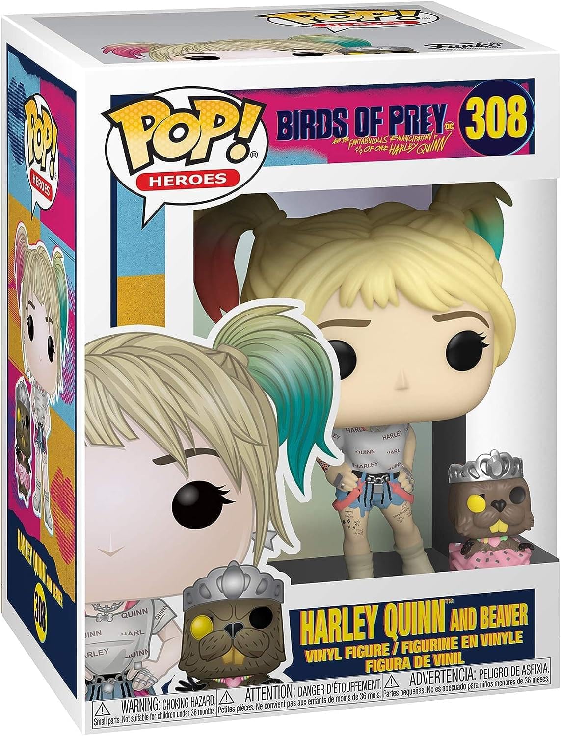 Funko Pop! Heroes: Birds of Prey Harley Quinn with Beaver Vinyl Figure