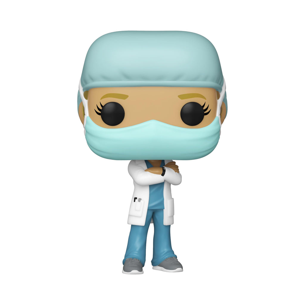 Funko Pop! Heroes Front Line Worker Female Hospital Worker Figure, 4-Inch Cotton Collectible